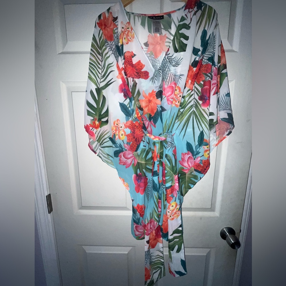La Blanca Multicolor Floral Kimono